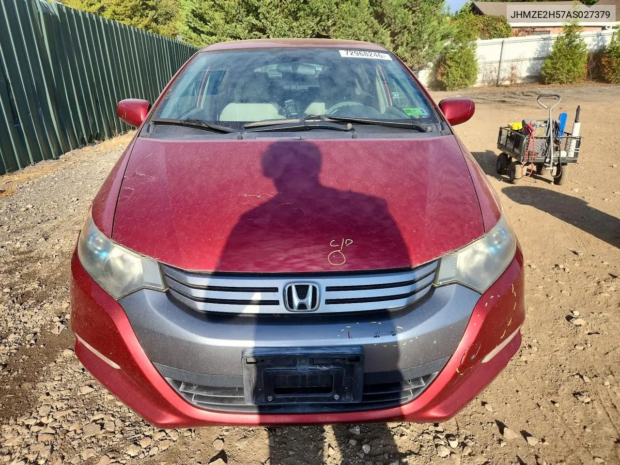 2010 HONDA INSIGHT VIN JHMZE2H57AS027379 — фото 5