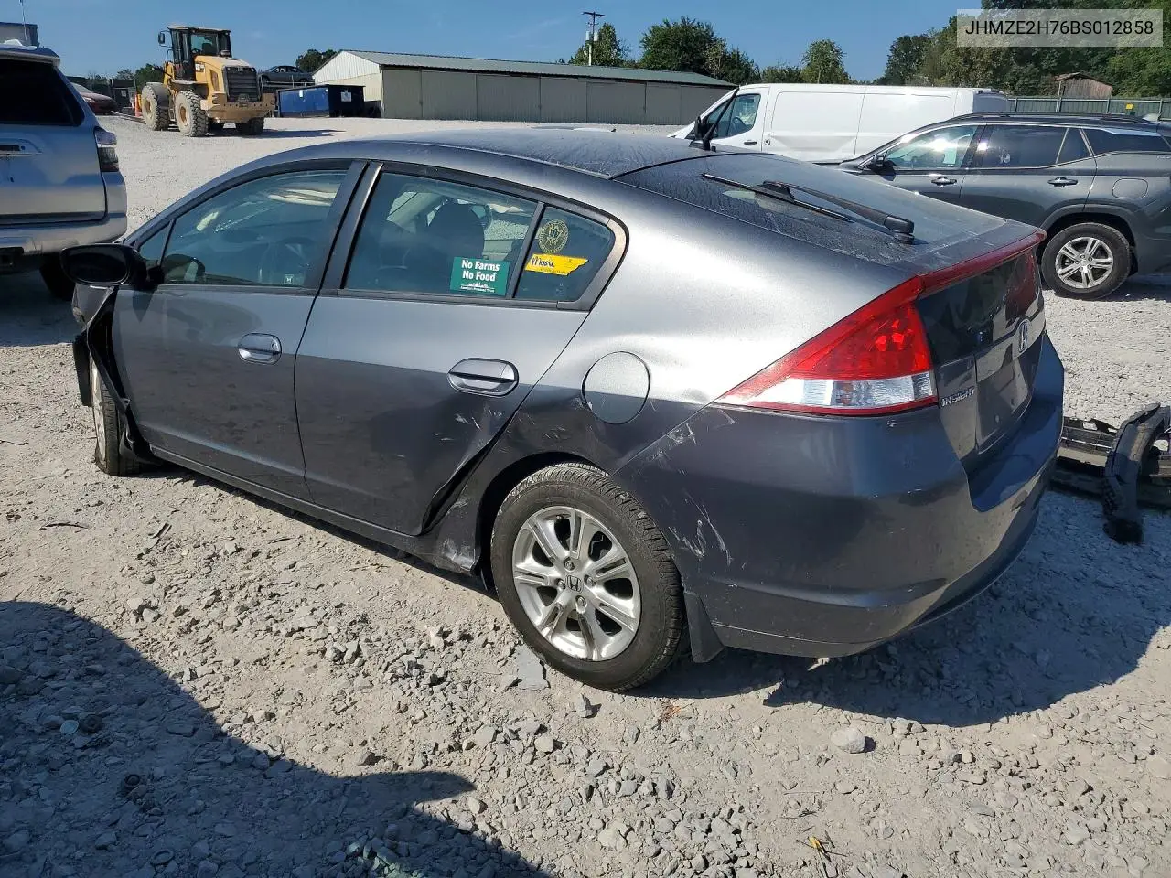 2011 HONDA INSIGHT VIN JHMZE2H76BS012858 — фото 2