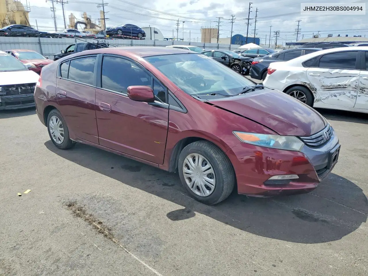 2011 HONDA INSIGHT VIN JHMZE2H30BS004994 — фото 4