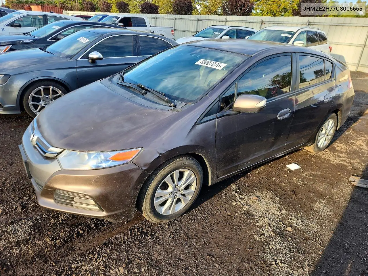 HONDA INSIGHT 2012, VIN JHMZE2H77CS006665