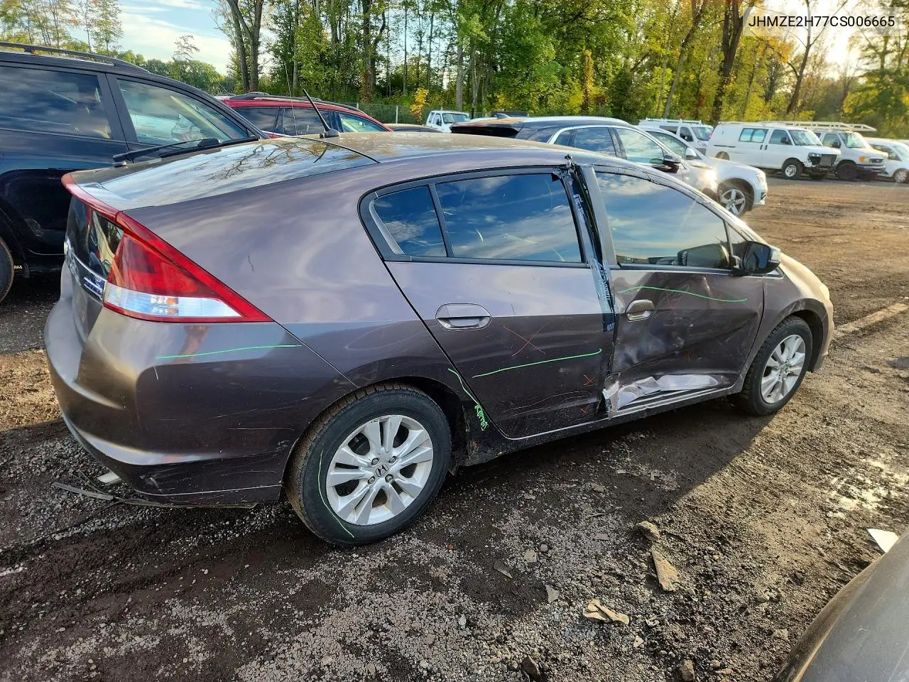 2012 HONDA INSIGHT VIN JHMZE2H77CS006665 — фото 3