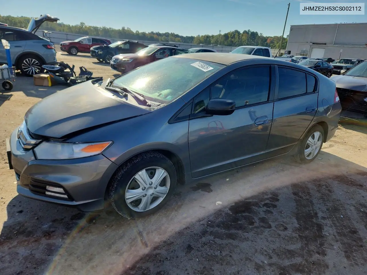 HONDA INSIGHT 2012, VIN JHMZE2H53CS002112