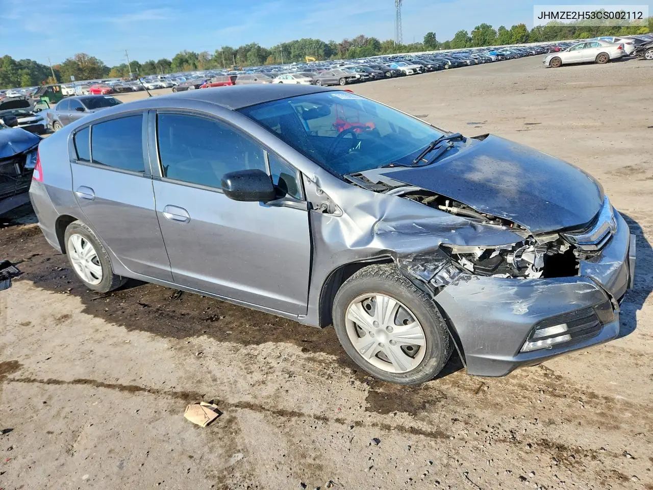 2012 HONDA INSIGHT VIN JHMZE2H53CS002112 — фото 4