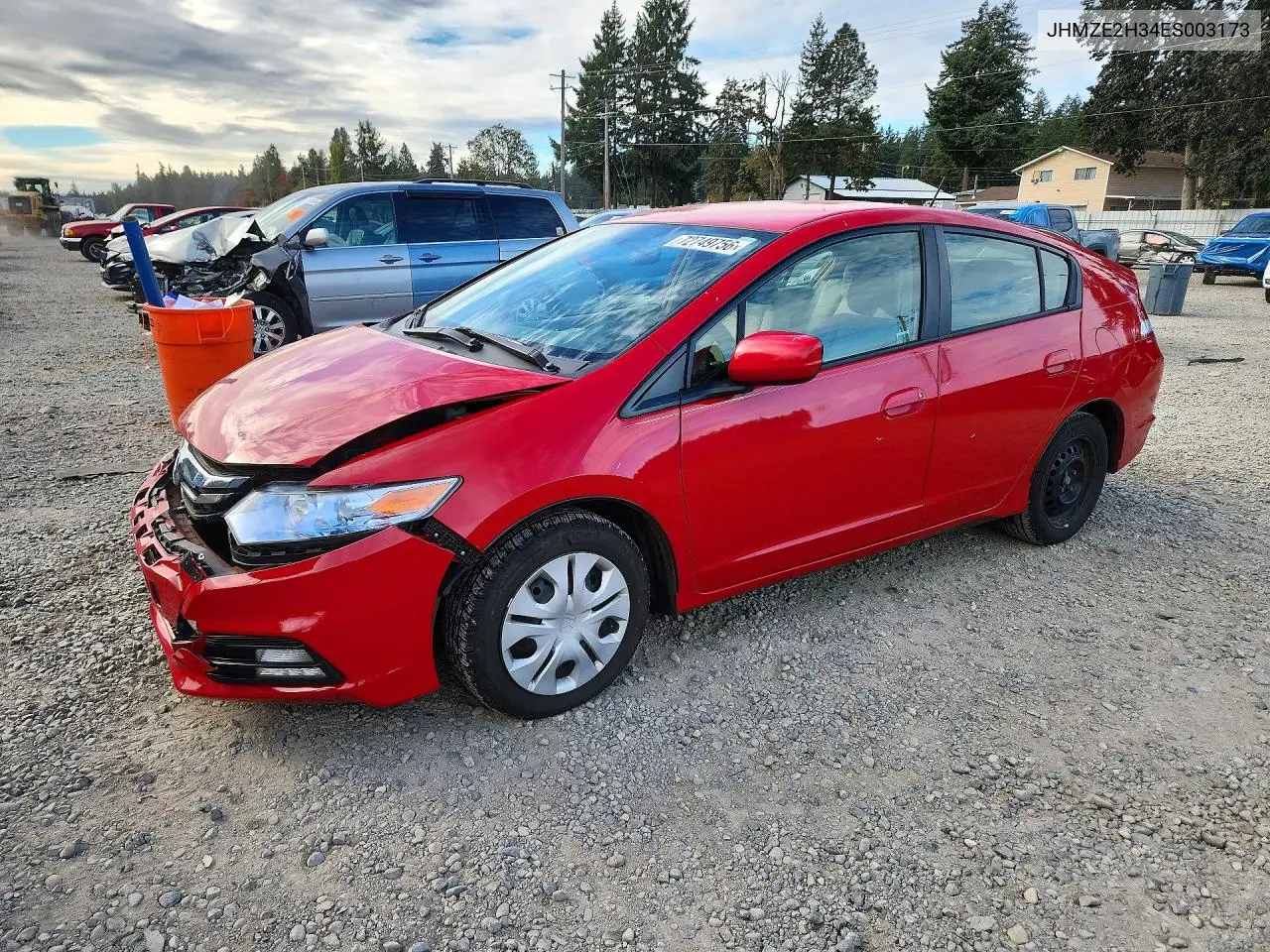 HONDA INSIGHT 2014, VIN JHMZE2H34ES003173