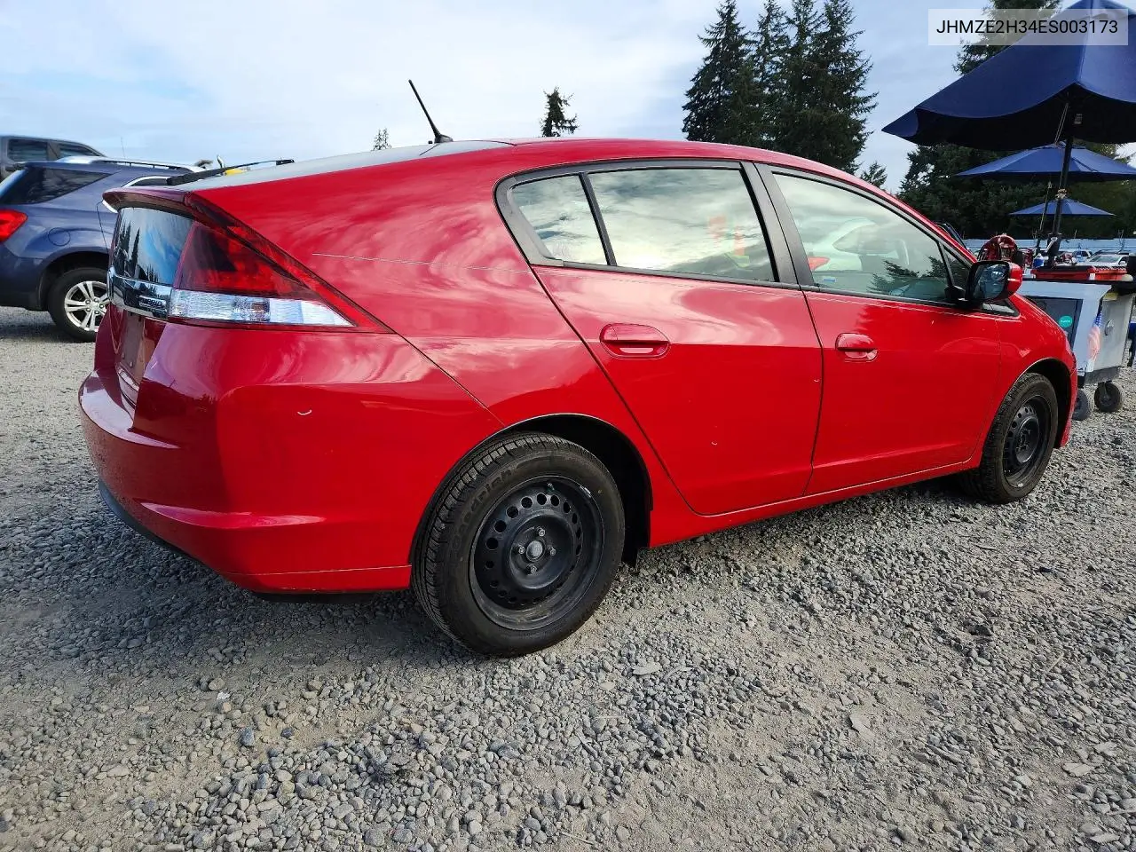 2014 HONDA INSIGHT VIN JHMZE2H34ES003173 — фото 3