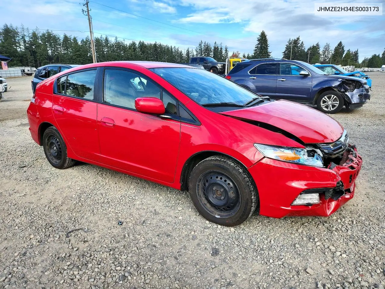 2014 HONDA INSIGHT VIN JHMZE2H34ES003173 — фото 4