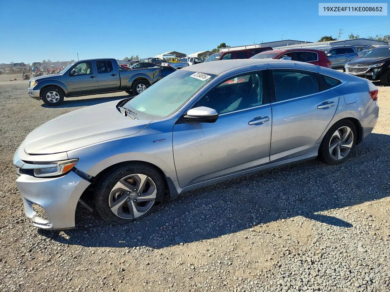 HONDA INSIGHT 2019, VIN 19XZE4F11KE008652