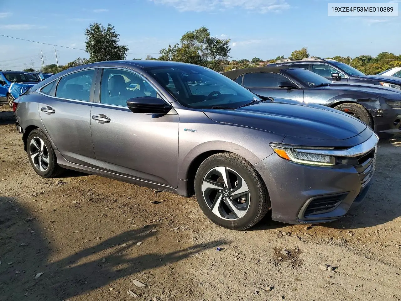 2021 HONDA INSIGHT VIN 19XZE4F53ME010389 — фото 4
