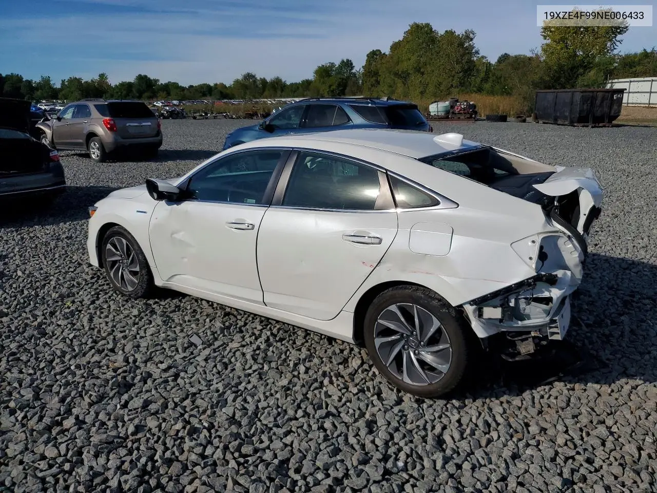 2022 HONDA INSIGHT VIN 19XZE4F99NE006433 — фото 2
