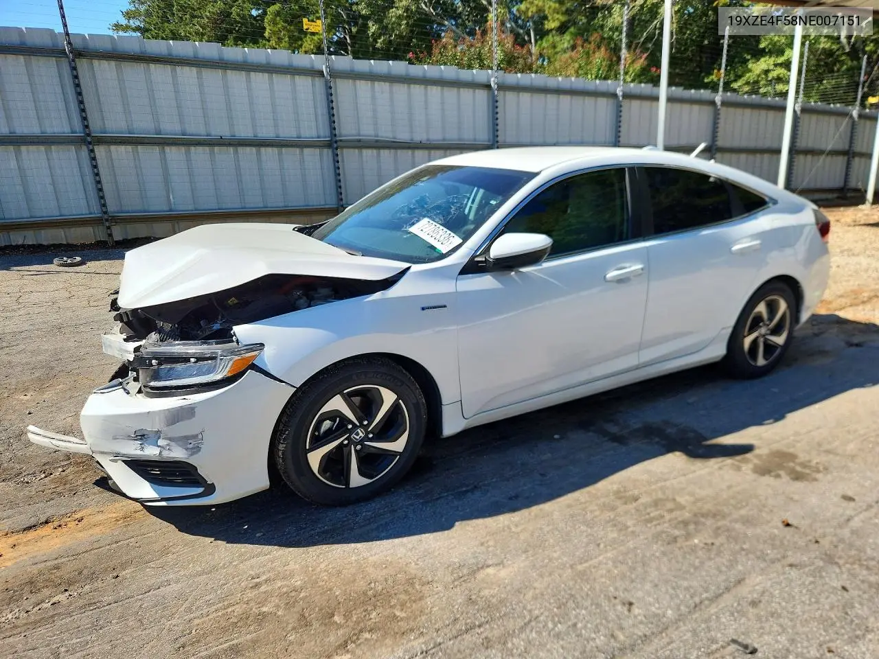 HONDA INSIGHT 2022, VIN 19XZE4F58NE007151