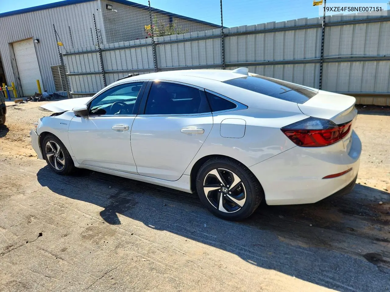 2022 HONDA INSIGHT VIN 19XZE4F58NE007151 — фото 2