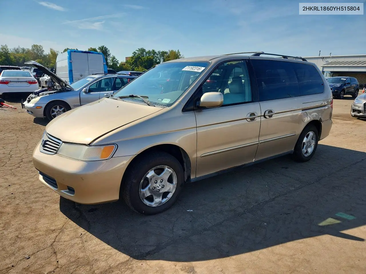 HONDA ODYSSEY 2000, VIN 2HKRL1860YH515804