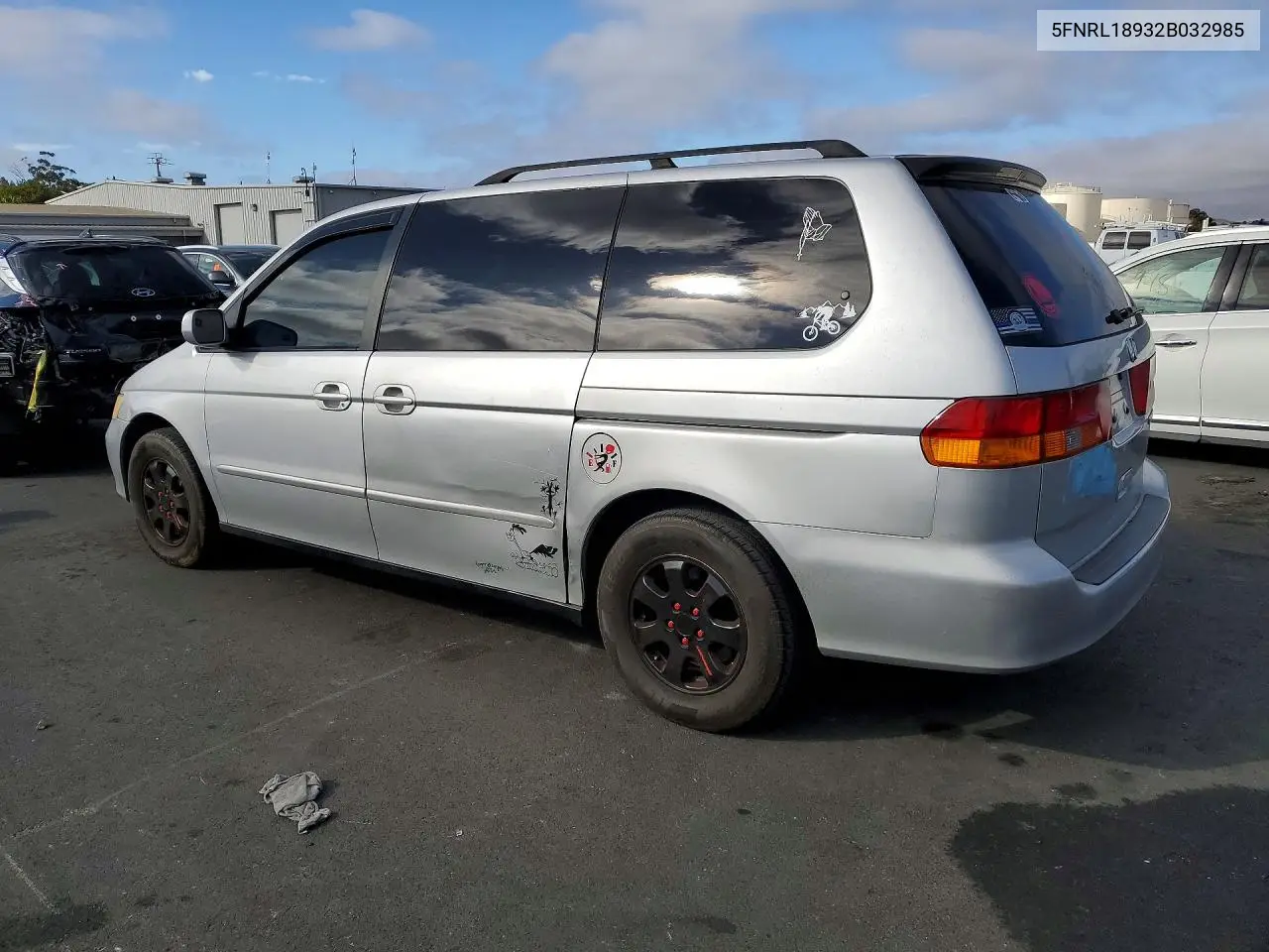 2002 HONDA ODYSSEY VIN 5FNRL18932B032985 — фото 2