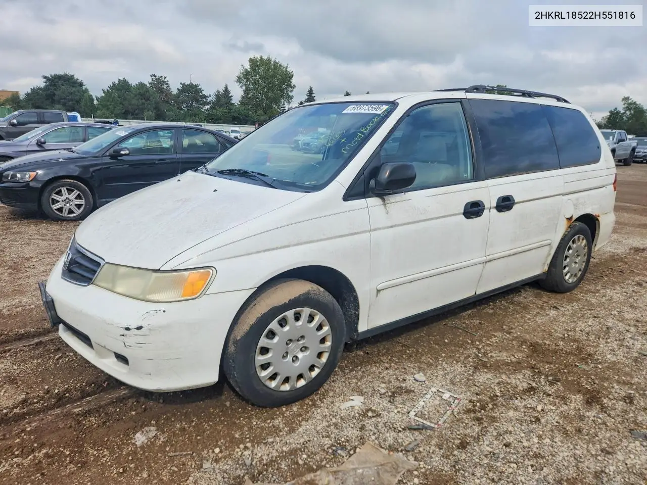 HONDA ODYSSEY 2002, VIN 2HKRL18522H551816