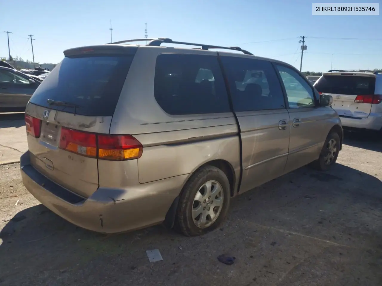 2002 HONDA ODYSSEY VIN 2HKRL18092H535746 — фото 3