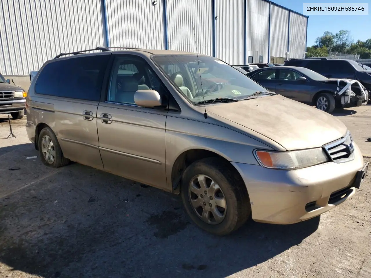 2002 HONDA ODYSSEY VIN 2HKRL18092H535746 — фото 4