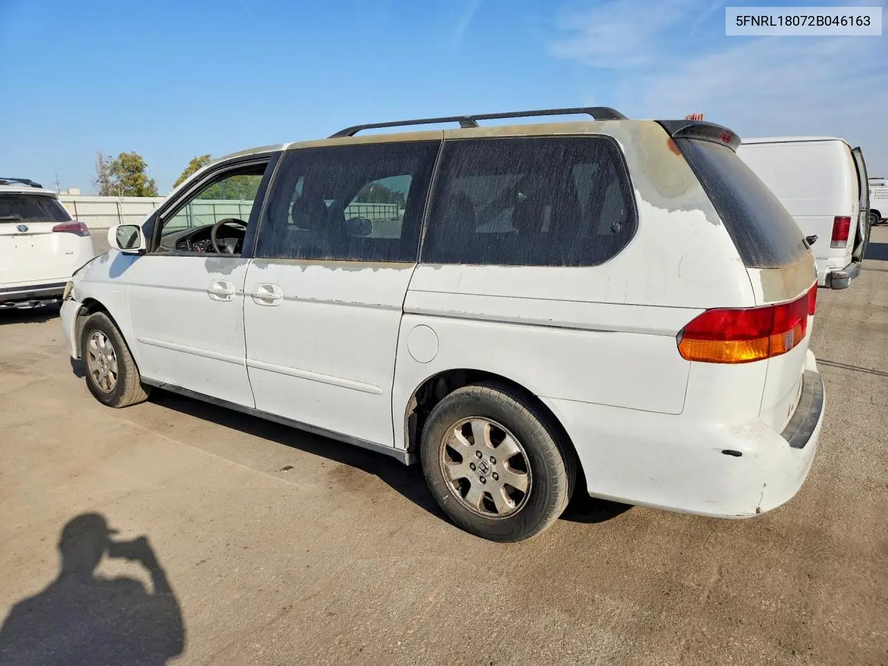 2002 HONDA ODYSSEY VIN 5FNRL18072B046163 — фото 2