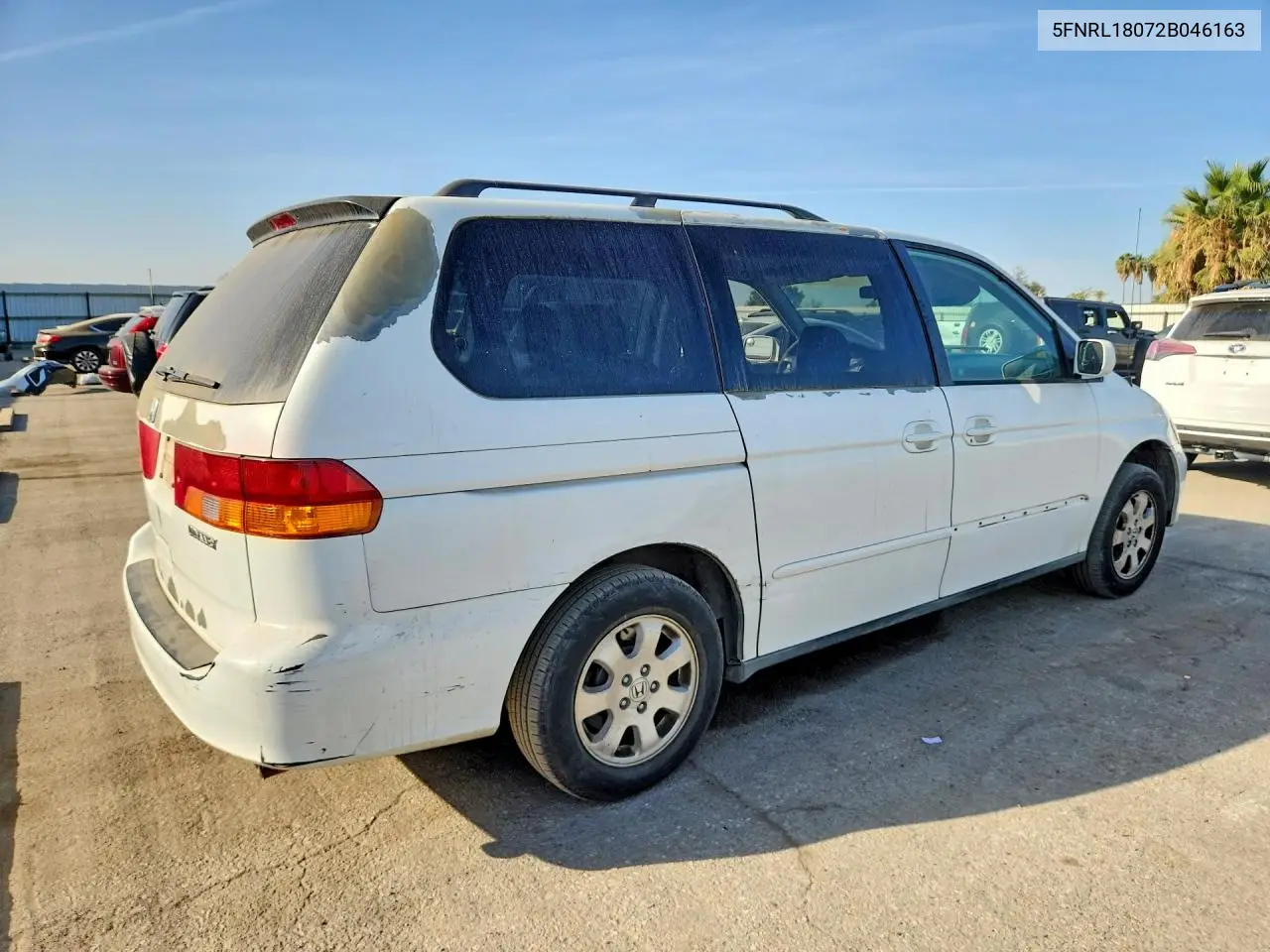 2002 HONDA ODYSSEY VIN 5FNRL18072B046163 — фото 3