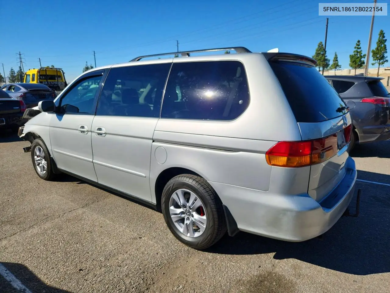 2002 HONDA ODYSSEY VIN 5FNRL18612B022154 — фото 2