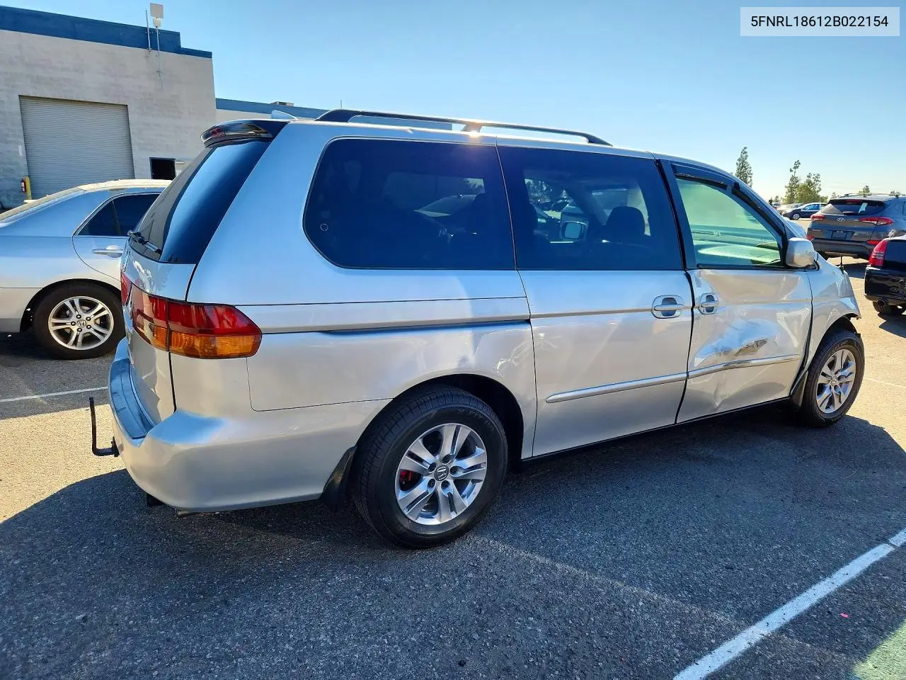 2002 HONDA ODYSSEY VIN 5FNRL18612B022154 — фото 3