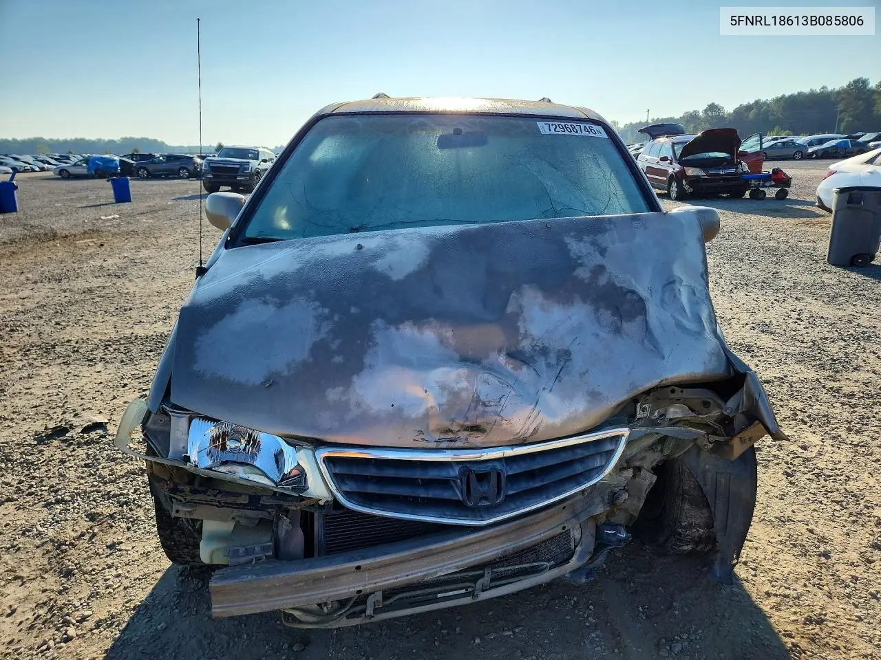 2003 HONDA ODYSSEY VIN 5FNRL18613B085806 — фото 5