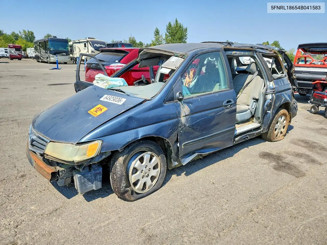 HONDA ODYSSEY 2004, VIN 5FNRL18654B041583