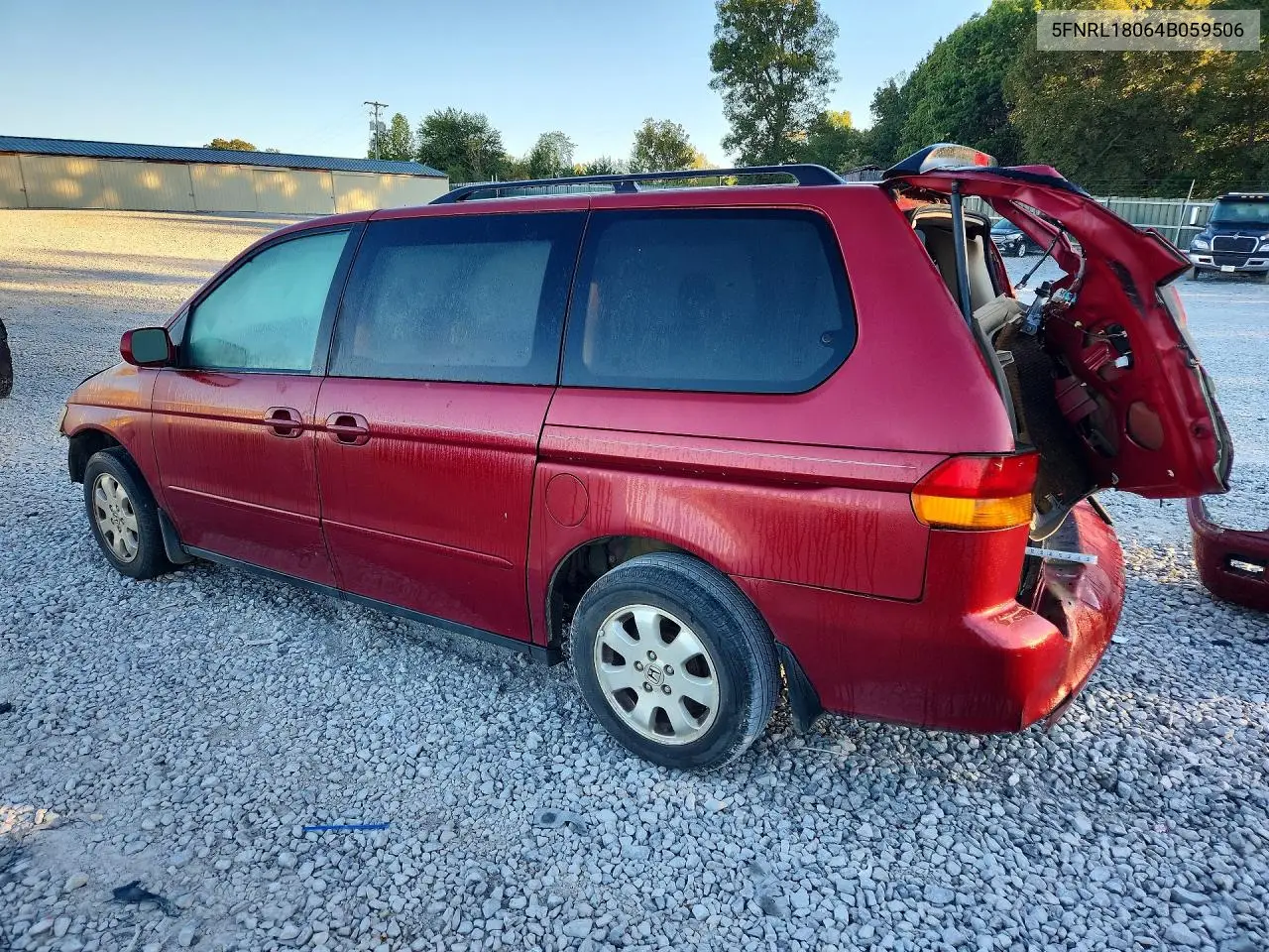 2004 HONDA ODYSSEY VIN 5FNRL18064B059506 — фото 2