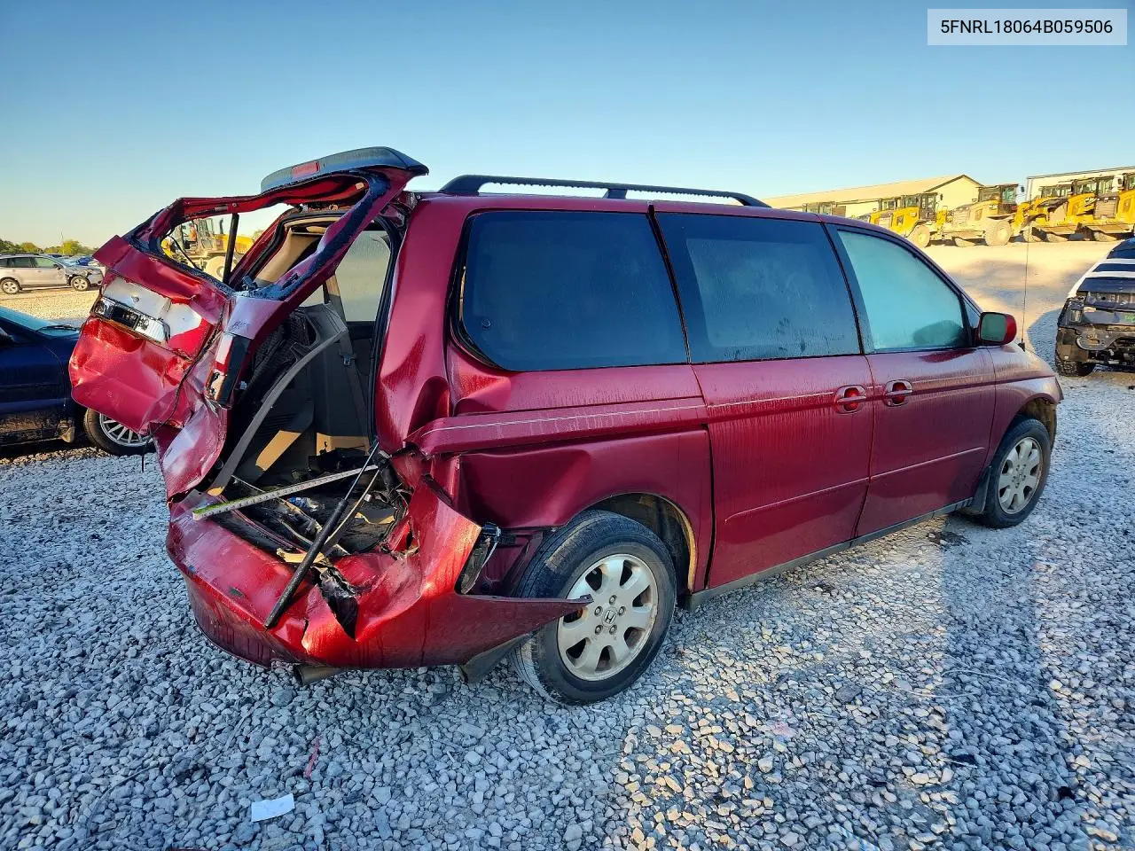 2004 HONDA ODYSSEY VIN 5FNRL18064B059506 — фото 3
