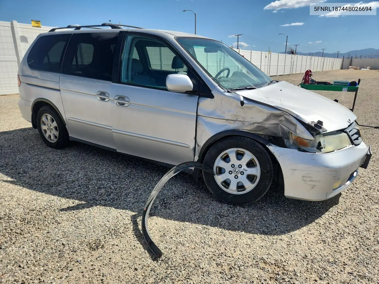 2004 HONDA ODYSSEY VIN 5FNRL18744B026694 — фото 4