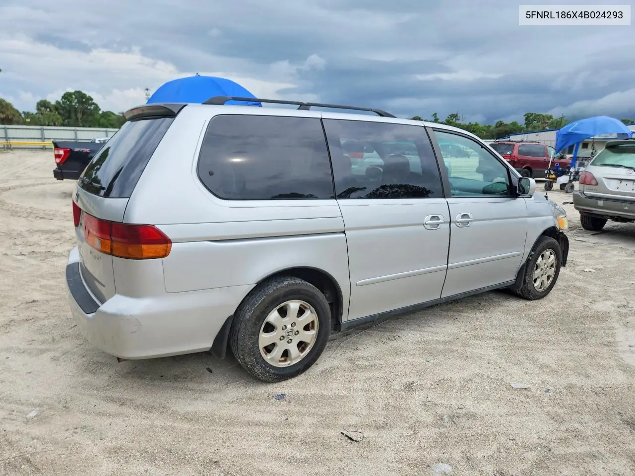 2004 HONDA ODYSSEY VIN 5FNRL186X4B024293 — фото 3