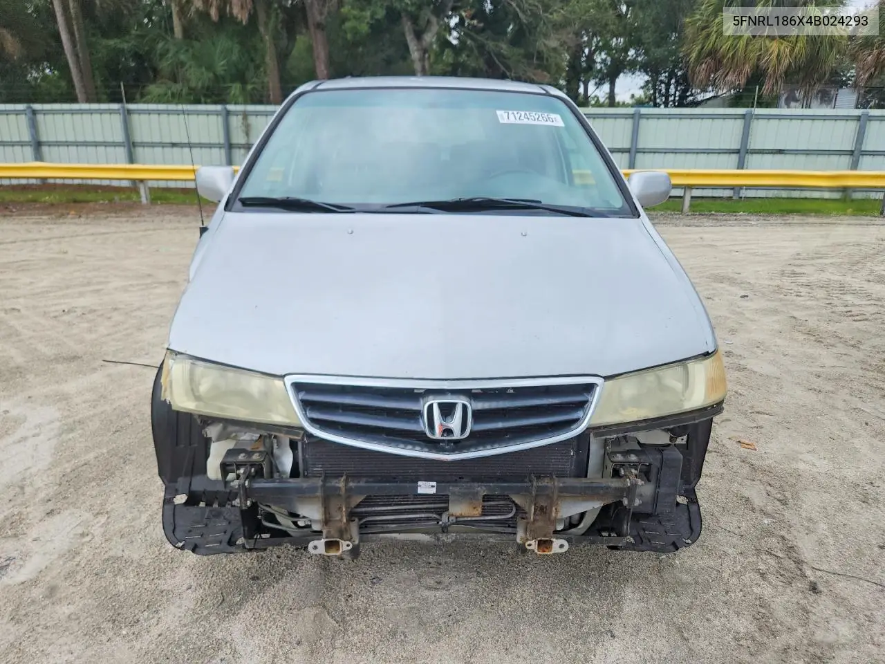 2004 HONDA ODYSSEY VIN 5FNRL186X4B024293 — фото 5