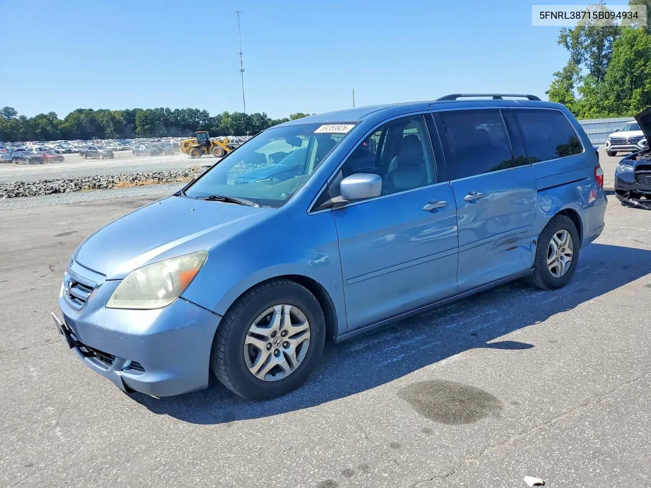 HONDA ODYSSEY 2005, VIN 5FNRL38715B094934
