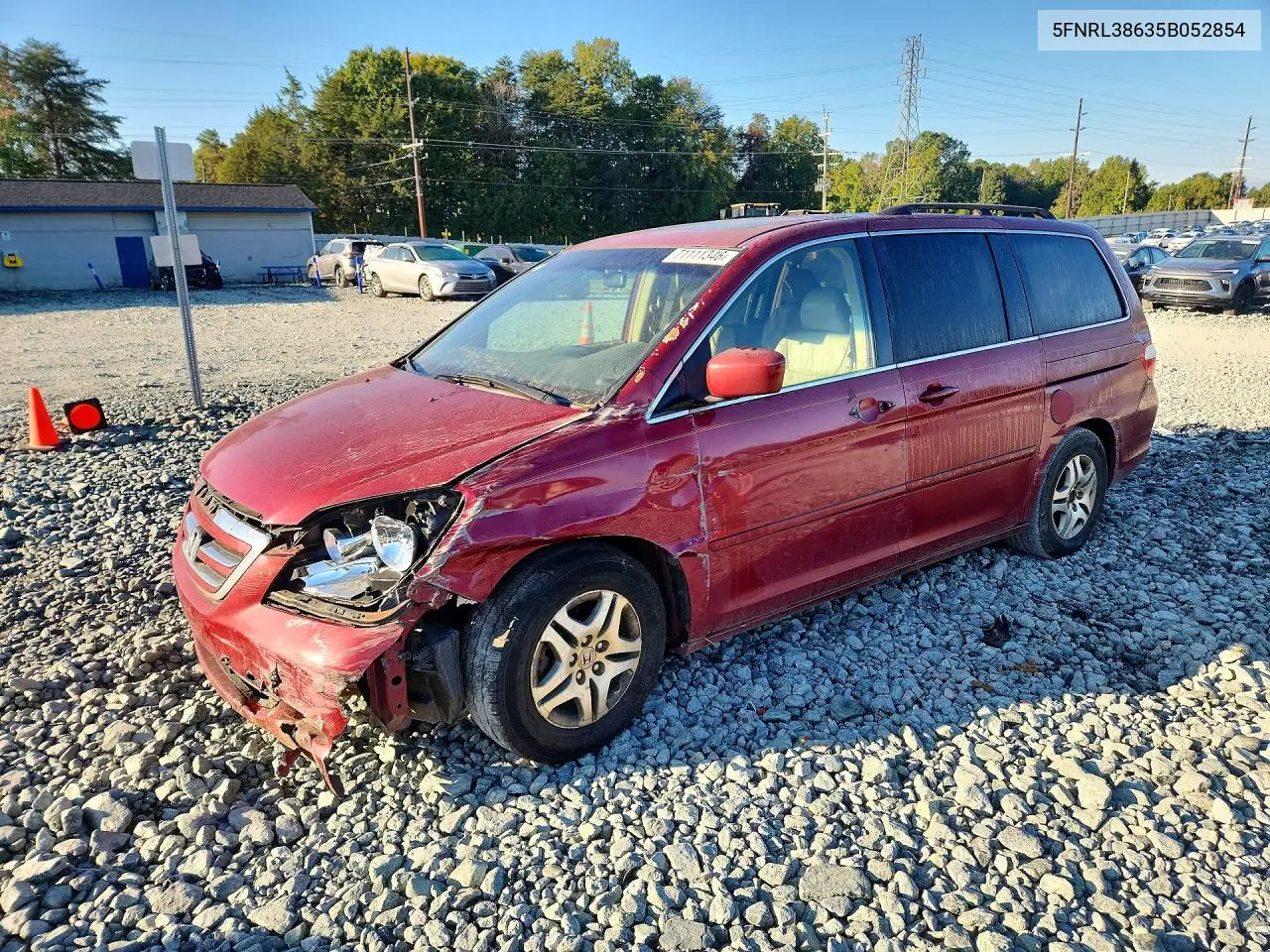 HONDA ODYSSEY 2005, VIN 5FNRL38635B052854