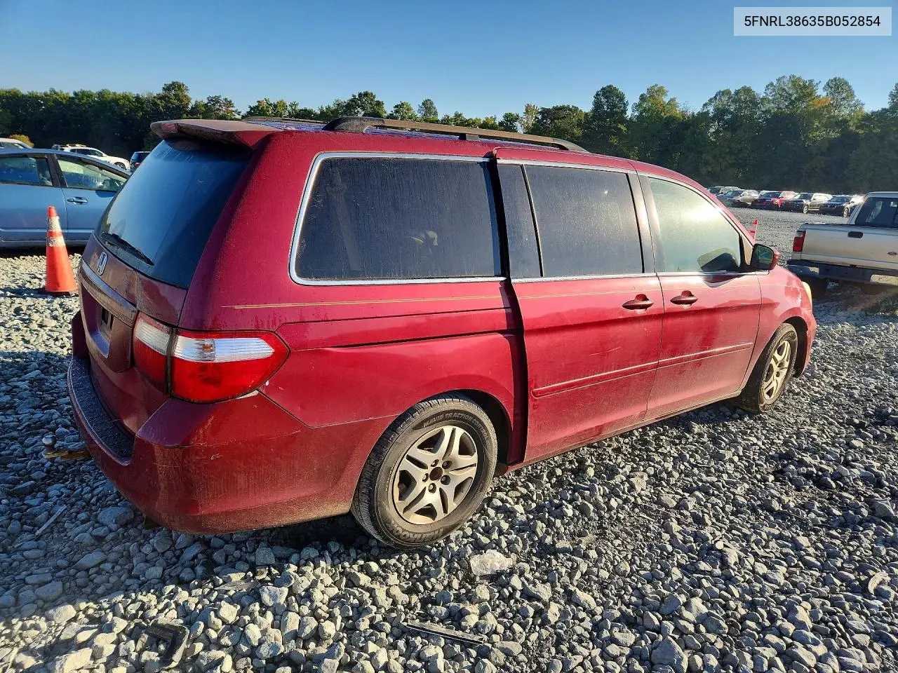 2005 HONDA ODYSSEY VIN 5FNRL38635B052854 — фото 3