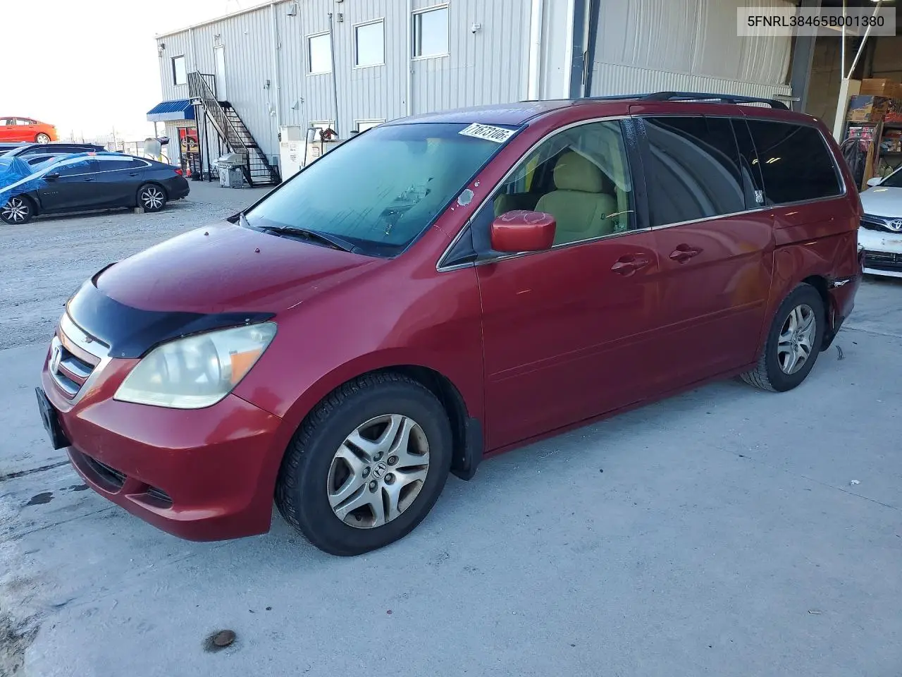 HONDA ODYSSEY 2005, VIN 5FNRL38465B001380