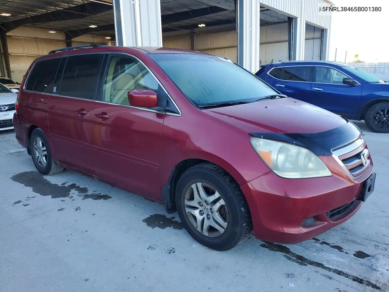 2005 HONDA ODYSSEY VIN 5FNRL38465B001380 — фото 4