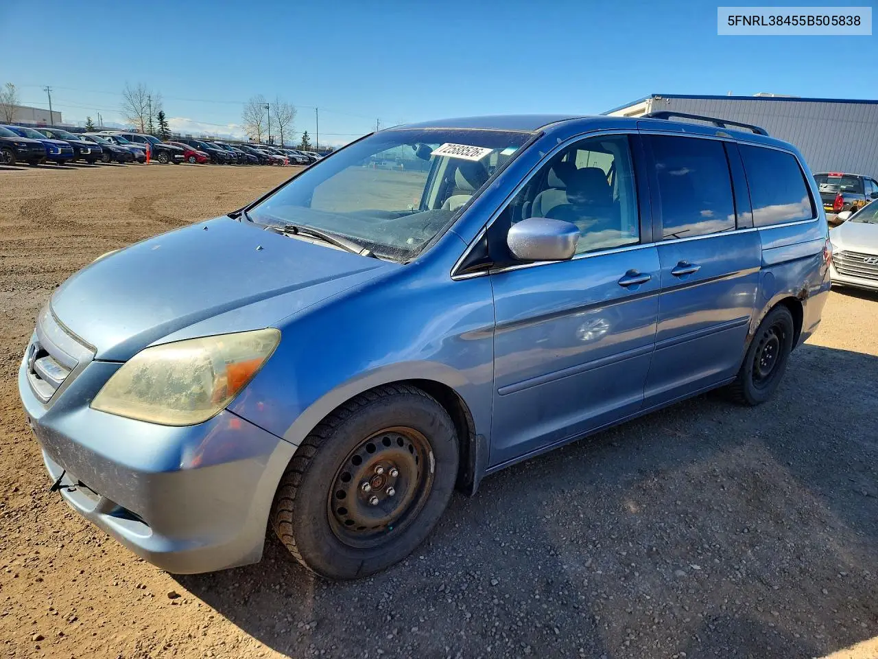 HONDA ODYSSEY 2005, VIN 5FNRL38455B505838