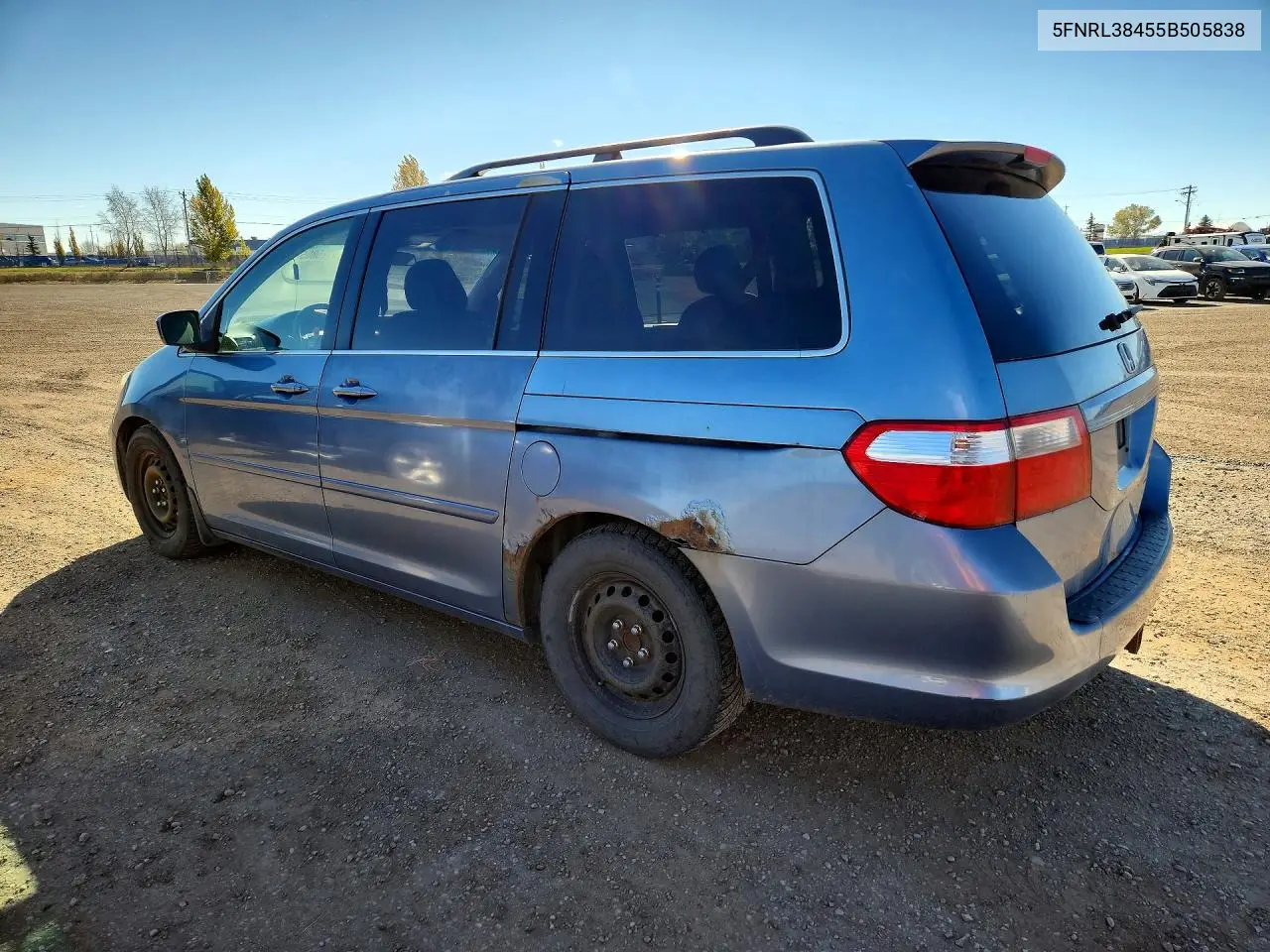 2005 HONDA ODYSSEY VIN 5FNRL38455B505838 — фото 2