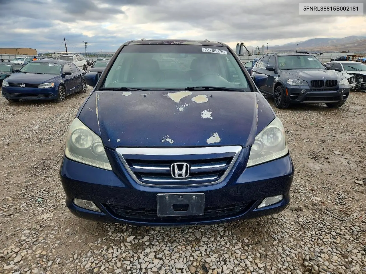 2005 HONDA ODYSSEY VIN 5FNRL38815B002181 — фото 5