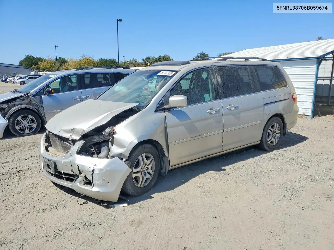 HONDA ODYSSEY 2006, VIN 5FNRL38706B059674