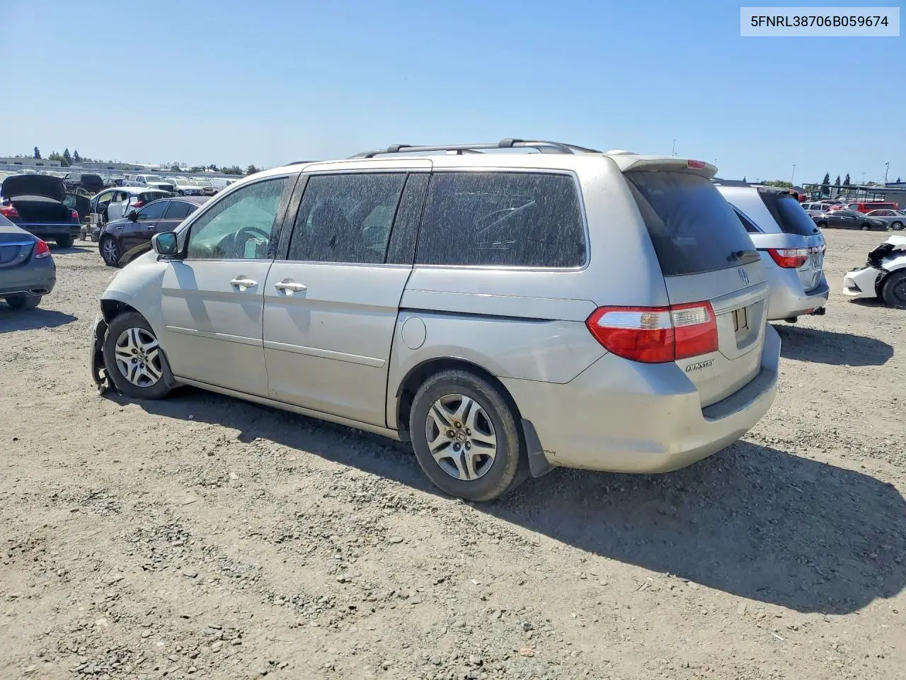 2006 HONDA ODYSSEY VIN 5FNRL38706B059674 — фото 2