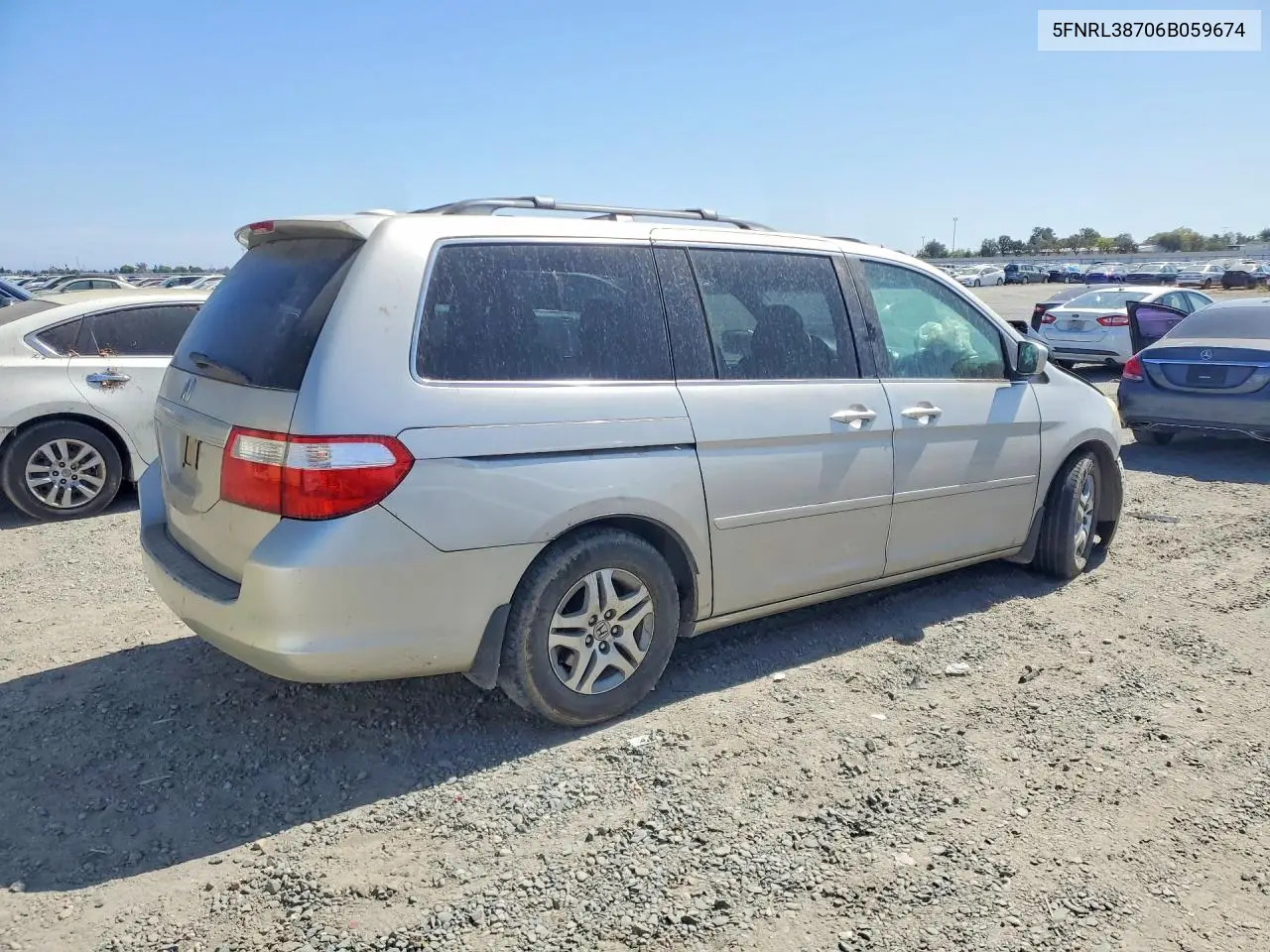 2006 HONDA ODYSSEY VIN 5FNRL38706B059674 — фото 3