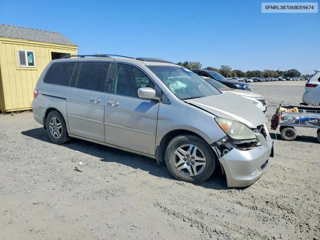 2006 HONDA ODYSSEY VIN 5FNRL38706B059674 — фото 4