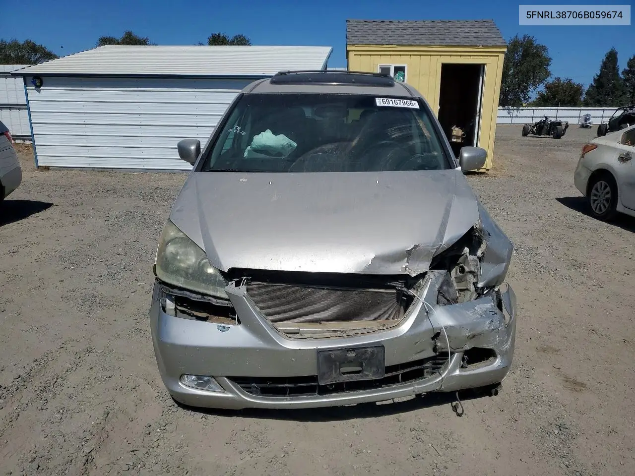 2006 HONDA ODYSSEY VIN 5FNRL38706B059674 — фото 5