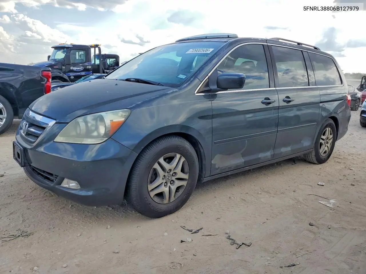 HONDA ODYSSEY 2006, VIN 5FNRL38806B127979