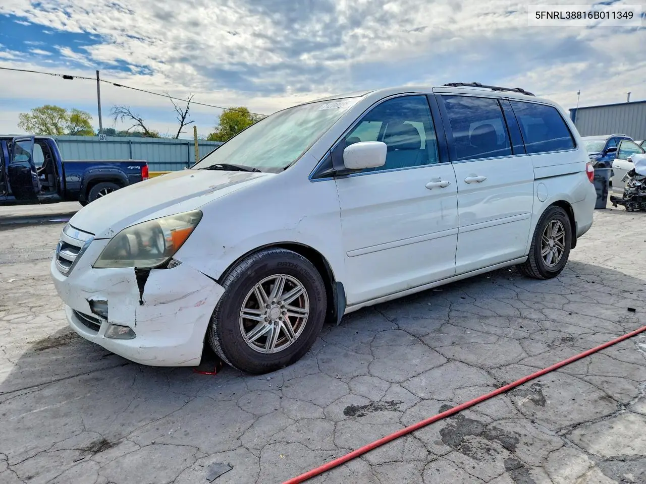 HONDA ODYSSEY 2006, VIN 5FNRL38816B011349