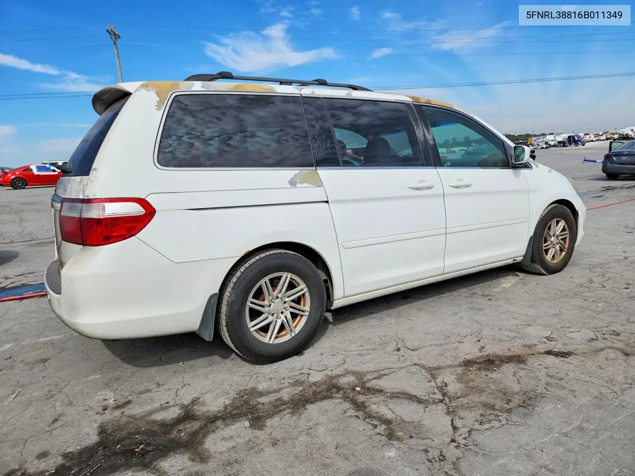 2006 HONDA ODYSSEY VIN 5FNRL38816B011349 — фото 3