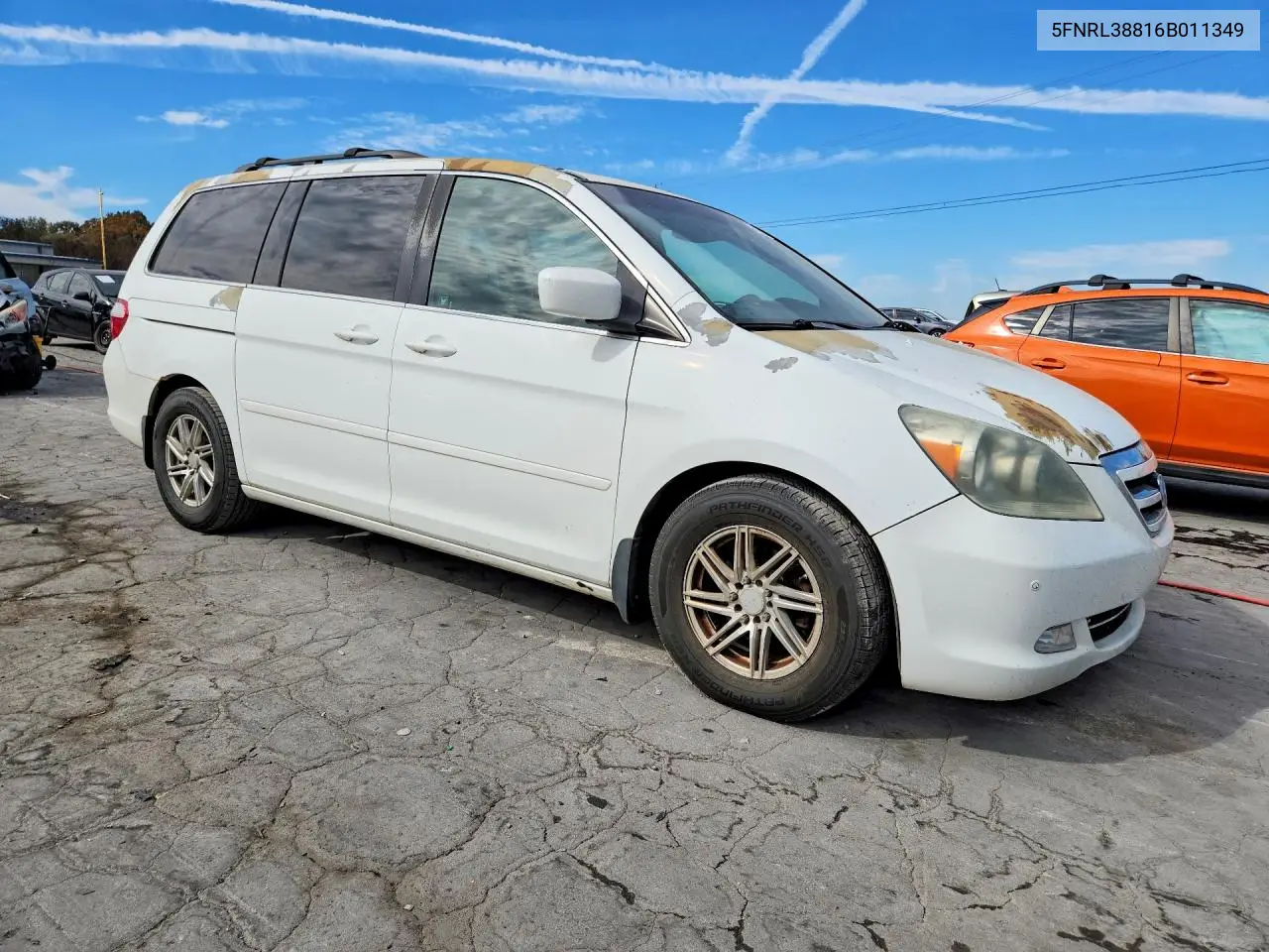 2006 HONDA ODYSSEY VIN 5FNRL38816B011349 — фото 4