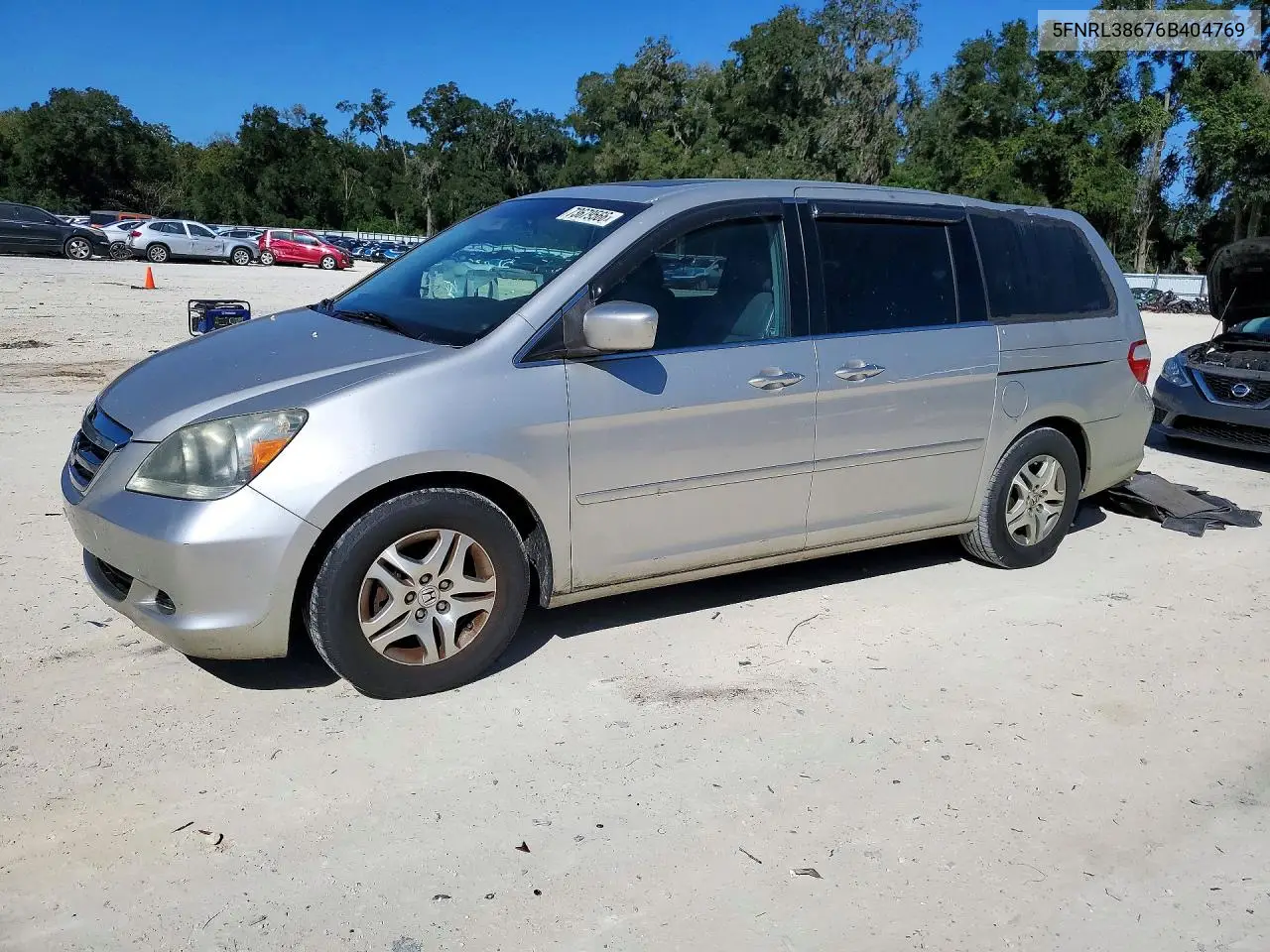 HONDA ODYSSEY 2006, VIN 5FNRL38676B404769