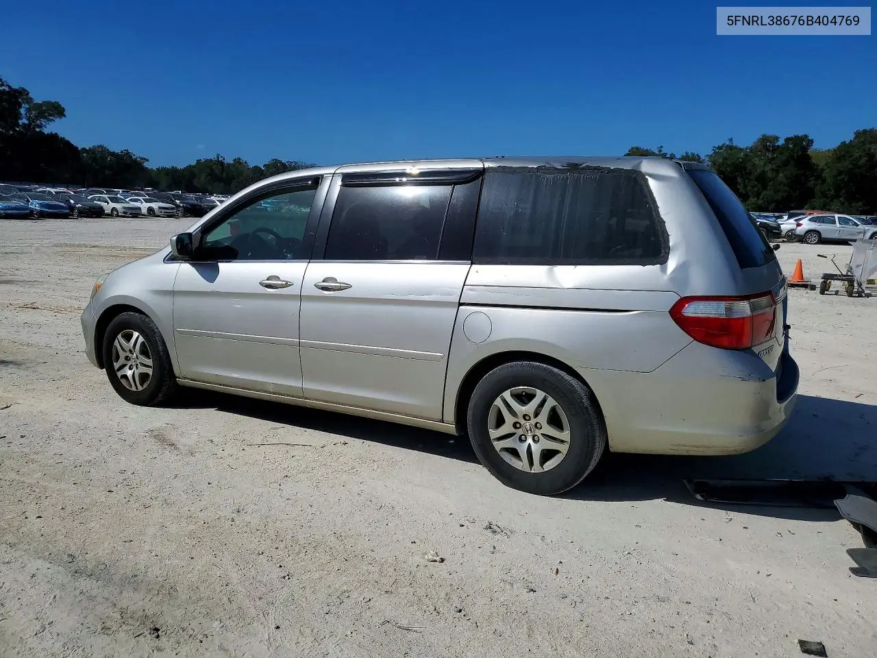 2006 HONDA ODYSSEY VIN 5FNRL38676B404769 — фото 2